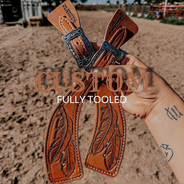 FULLY TOOLED CUSTOM SPUR STRAPS